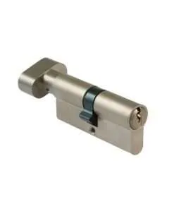 CILINDRO DE SEGURIDAD MODELO 9800 CON MULETILLA, EN LATON CROMO BRILLO EN 60 (30/30) EN 7O (35/35 Y 30M/40)EN 80 (40/40 Y 35/35 ) EN 90 (45/45) VENTA POR MOSTRADOR, SIN INCLUIR EL I.V.A.