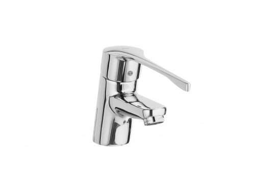 MESCLADOR MONOMANDO PARA LAVABO MODELO VICTORIA CON MANETA GERONTOLOGICA PARA PERSONA CON MOVILIDAD REDUCIDA, ENGANCHE PARA CADENILLA. VENTA POR MOSTRADOR SIN INCLUIR EL I.V.A.