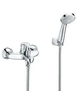 MESCLADOR MONOMANDO EXTERIOR BAÑO-DUCHA MODELO VICTORIA, CON INVERSOR AUTOMATICO, DUCHA DE MANO, FLEXIBLE DE 1,70 M. Y SOPORTE DE DUCHA ARTICULADO. VENTA POR MOSTRADOR, SIN INCLUIRO EL I.V.A.
