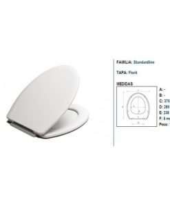 TAPA Y ASIENTO DE INODORO MODELO FLORIT VISON CON BISAGRA BR  ( I.V.A. INCLUIDO )