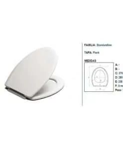 TAPA Y ASIENTO DE INODORO MODELO FLORIT VISON CON BISAGRA BR  ( I.V.A. INCLUIDO )