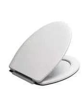 TAPA Y ASIENTO DE INODORO MODELO FLORIT (BR) COLOR BLANCO, NUCLEO INFERIOR ESPUMADO Y RECUBIERTO EXTERIOR DE RESINA (ABS)   BISAGRA (BR) NO EXTRAIBLE, DE MONTAJE INFERIOR, AJUSTABLE  ( I.V.A. INCLUIDO )