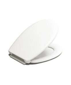 TAPA Y ASIENTO DE INODORO MODELO REINA, ACABADO 001 BLANCO, BISAGRA BR966 STANDAR PLASTICA NO DESMONTABLE MONTAJE INFERIOR UNIVERSAL DIAMETRO 6 MM.  ( I.V.A. INCLUIDO )