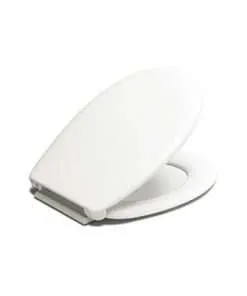 TAPA Y ASIENTO DE INODORO MODELO REINA, ACABADO 001 BLANCO, BISAGRA BR966 STANDAR PLASTICA NO DESMONTABLE MONTAJE INFERIOR UNIVERSAL DIAMETRO 6 MM.  ( I.V.A. INCLUIDO )