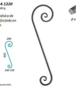 PIEZA DE FORJA MODELO PATO CON PLETINA DE 35X10 MM  ( I.V.A. INCLUIDO )