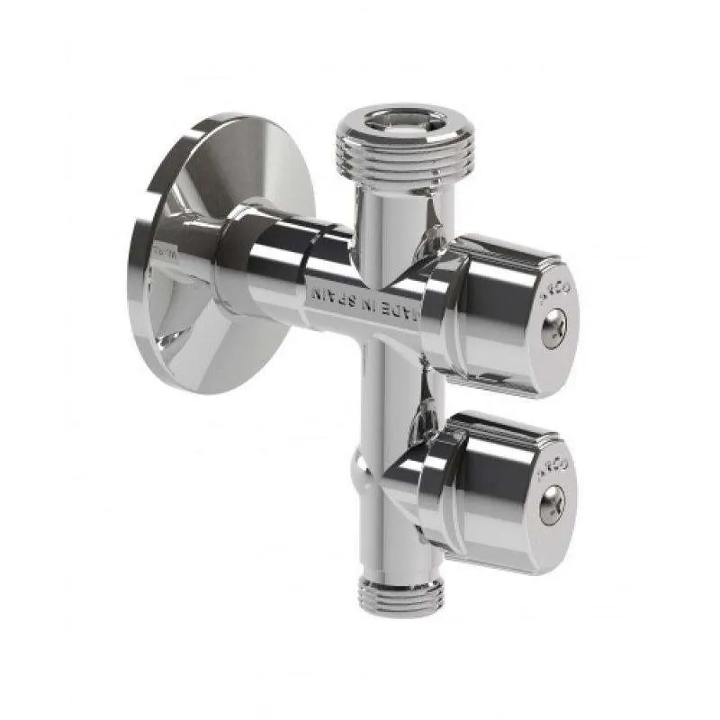 LLAVE ESCUADRA COMBI ORFESA INOXIDABLE DE 1/2X3/8X3/4  ( I.V.A. INCLUIDO )
