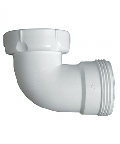 CODO CORTO AC-11-40 DOS TUERCA  ROSCA H-H PVC GRIS   (I.V.A. INCLUIDO )