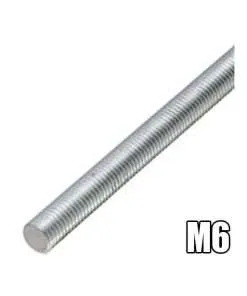 VARILLA ROSCADA ZINCADA M6" 1000  ( I.V.A. INCLUIDO )