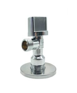 VALVULA ESCUADRA LATON CROMO DE 1/2*3/8"  ( I.V.A. INCLUIDO )